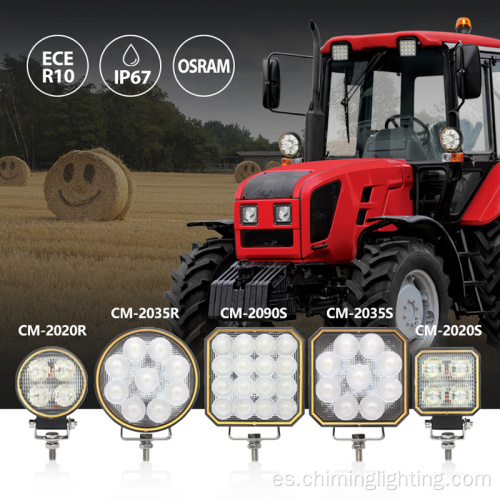 3 pulgadas de 20 W de faro cuadrado LED LED LA LUZ LA Lámpara de la cocción del automóvil 4x4 Tractores de motocicleta fuera de la carretera luces de conducción